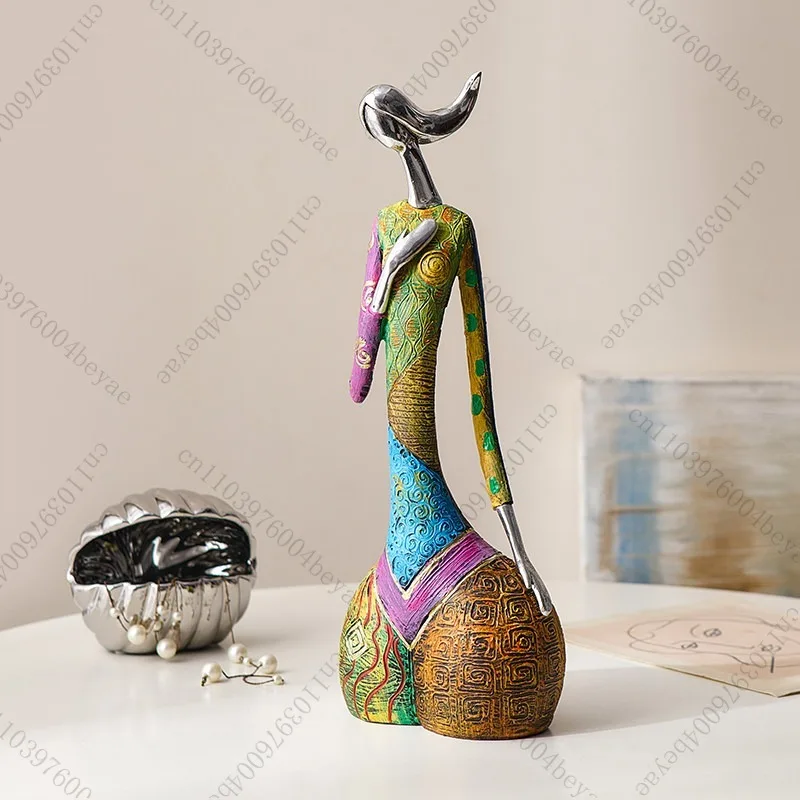 Character art ornaments High-grade light luxury living room Wine cabinet TV cabinet Office home