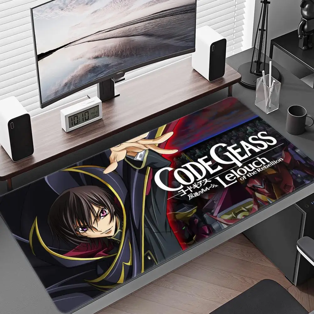 

Fashion Code Geass Big Mouse Pad Large Anime Desk Mat Luxury Desktop Cartoon Gaming Gamer Keyboard Office Computer Soft Cushion