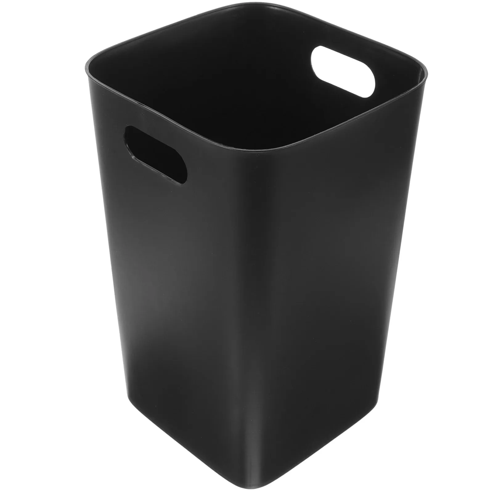 

Black Lidless Kitchen Trash Can for Home Bathroom Bedroom Office Living Room Plastic Wastebasket Garbage Bin Large Open Design