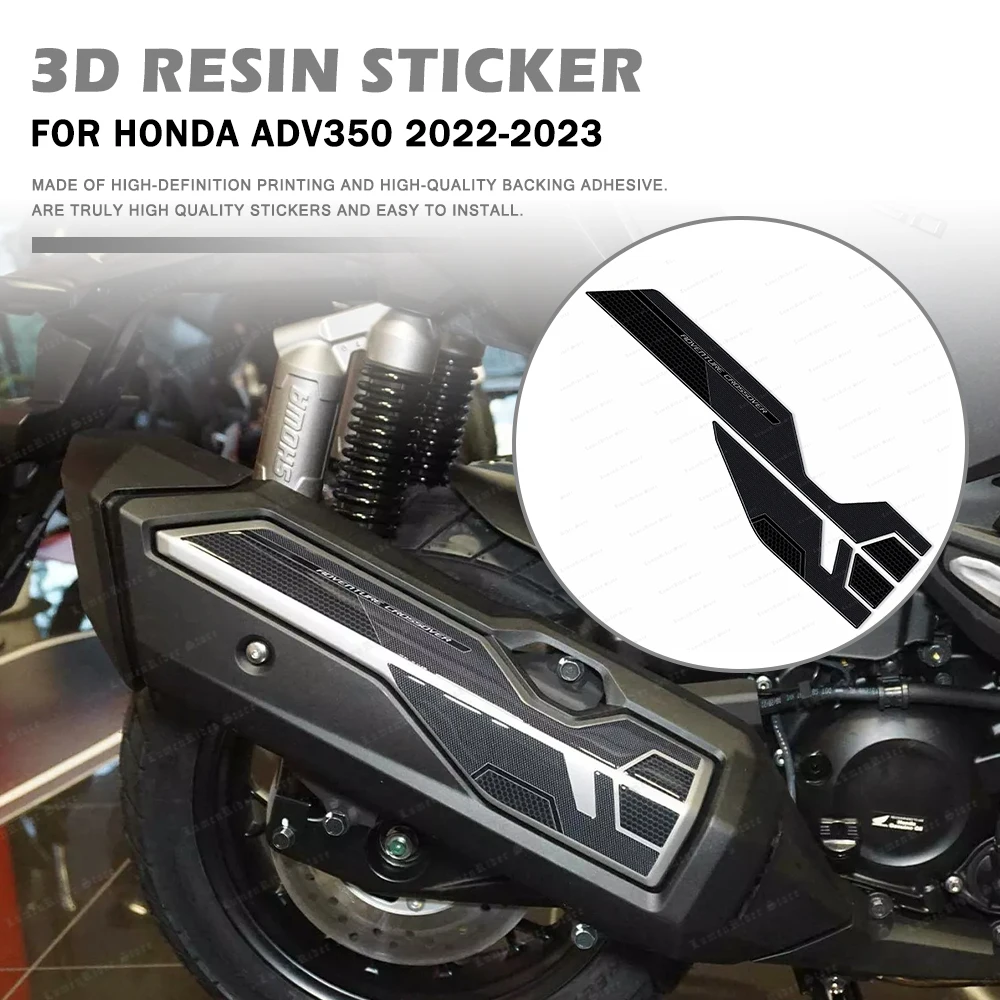 

Motorcycle Accessories 3D Resin Sticker Muffler Protection For Honda ADV350 2022 2023