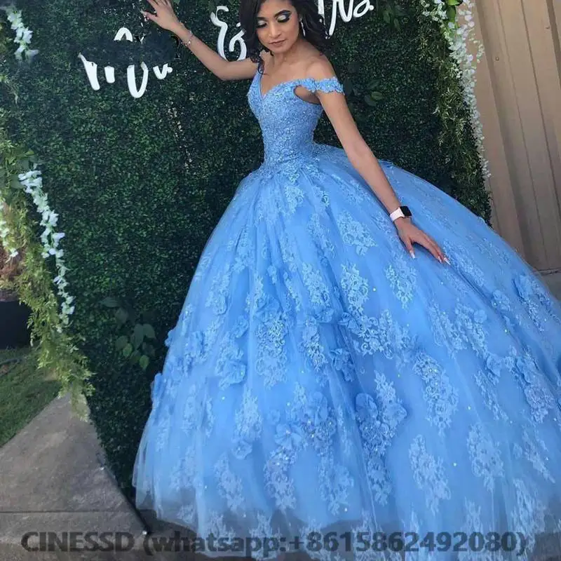 Vestido de baile com aplique para concurso, vestidos quinceanera, flor frisada querida, costas abertas, longo e doce, 16 vestidos, nova chegada, 2022