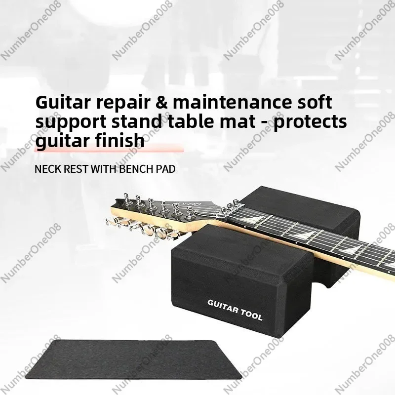 Guitar Neck Support Pillow Rest, Universal Acoustic & Electric Guitar Repair Maintenance Stand Mat, Luthier Tool