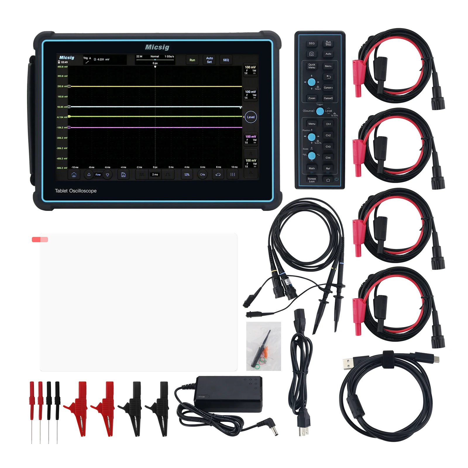 

Micsig ATO3004 300MHz 2GSa/s Automotive Oscilloscope 4CH Tablet Interface 10.1\" Touch Screen High Performance Oscilloscope