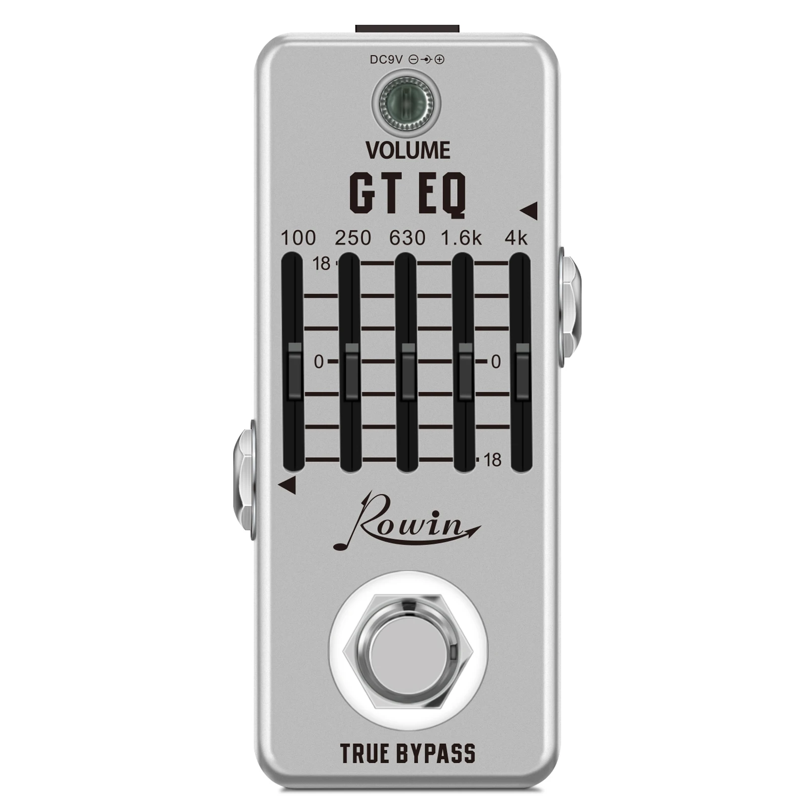 Rowin LEF-317A Guitar Equalizer Pedal 5-band Parametric EQ Guitar Effect Pedal Frequency Compensator ±18dB Range for Mini Size