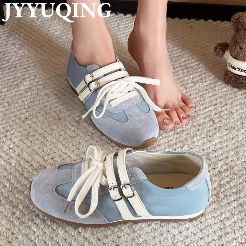 

Flats Women Sneakers Casual Sport Shoes Loafers Woman Sandals Summer 2025 Trend Shallow Running Brand Shoes New Lace-Up Mujer