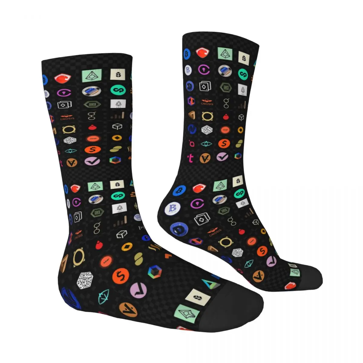 Crypto Coin Art-calcetines con cordón Kawaii para hombre y mujer, a prueba de viento, hermosos, adecuados para todas las estaciones, regalos de vestir