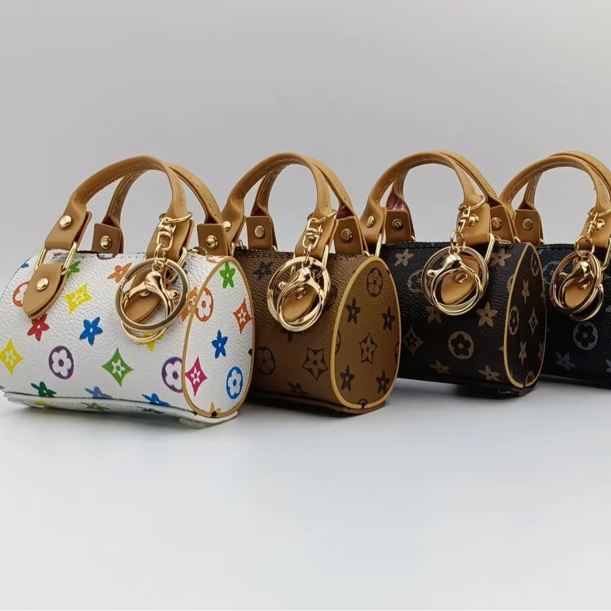 New Mini Pouch Keychain, Lipstick Holder Coin Purse, Portable Bag Charm Accessory for Car Keys Handbag Decor