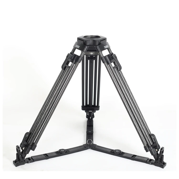 Teris TS1610CF professional camera support 100mm carbon fiber video tripod for camera camcorder shooting