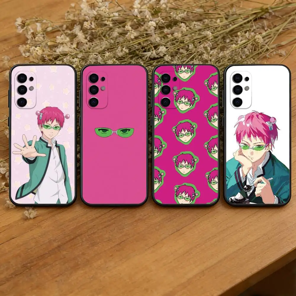 

Kusuo Saiki Phone Case Black Silicone Soft For Samsung S25,S24,S21,S22,S23,S30,Ultra,S20,Plus,Fe,Lite