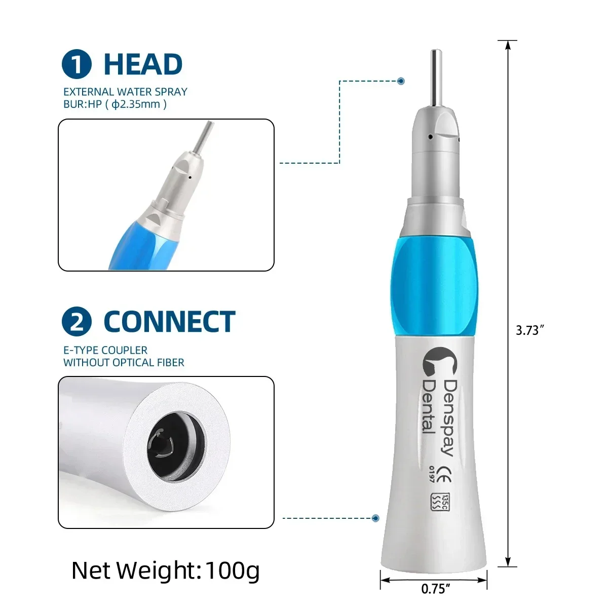 Dental Oral High & Low Speed Handpiece Kit Push Button Straight Contra Angle Air Turbine 2/4 Hole M4 / B2 Whole Set