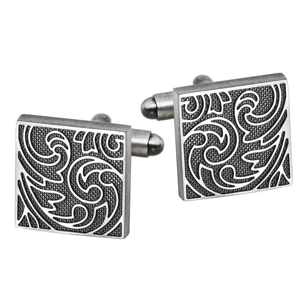 SAVOYSHI Men\'s Square Retro Cufflinks High-Quality Copper Shirt Buttons Business Gift Jewelry for French Shirt