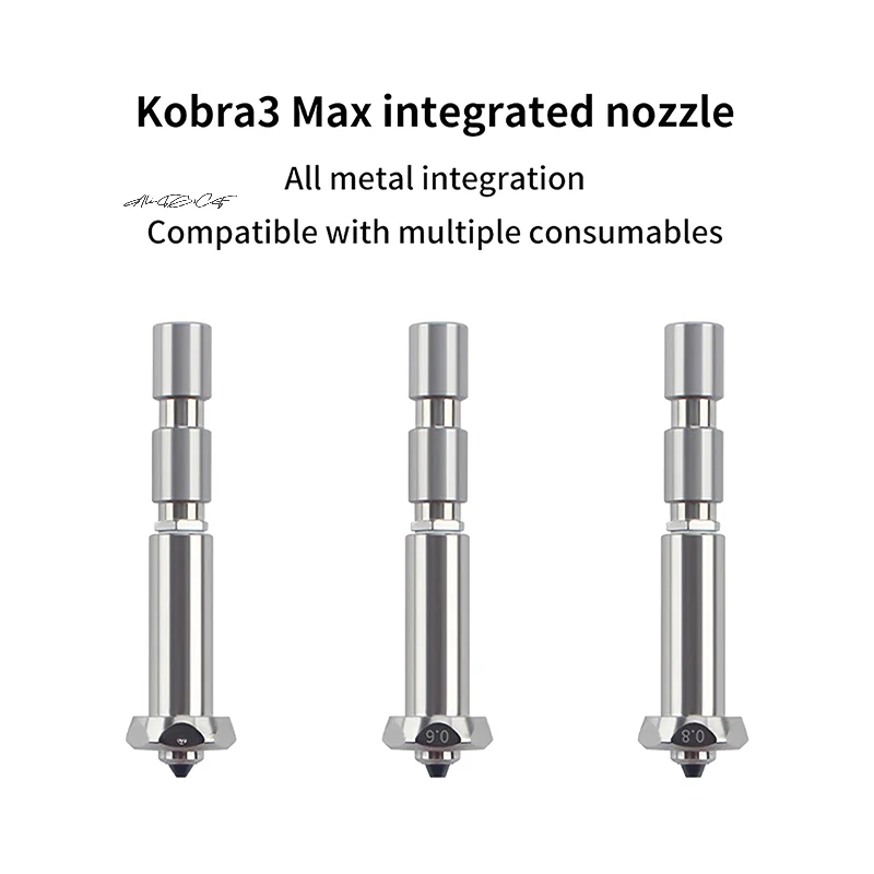 

Сопло Anycubic Kobra 3 Max Hotend Combo, быстрая замена, закаленная сталь 0,4 0,6 0,8, аксессуары для сопел для 3D-принтера