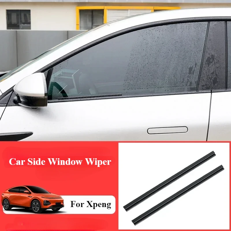 Car Side Window Wiper Water Mist Removal Wipers Blade Dual Rubber Window Cleaning Tool for Xpeng G6 G9 P7 Accessories