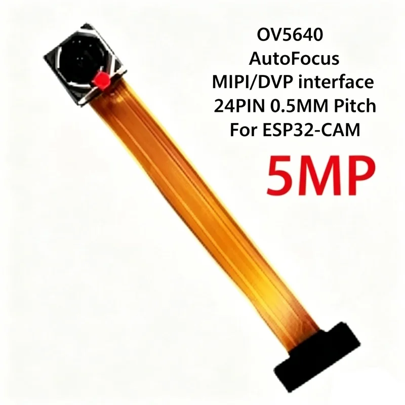 

5MP OV5640 Camera Module Focus Auto Focus FOV 70-Degree DVP For ESP32-CAM Industrial Video 24PIN 0.5MM Pitch Face Recognition