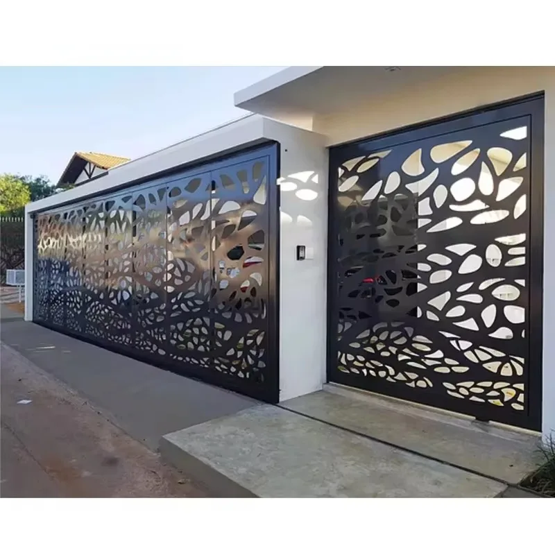 

Easily Assembled Flat Metal Fence Panel Aluminum Steel La-ser Cut Fence for Outdoor