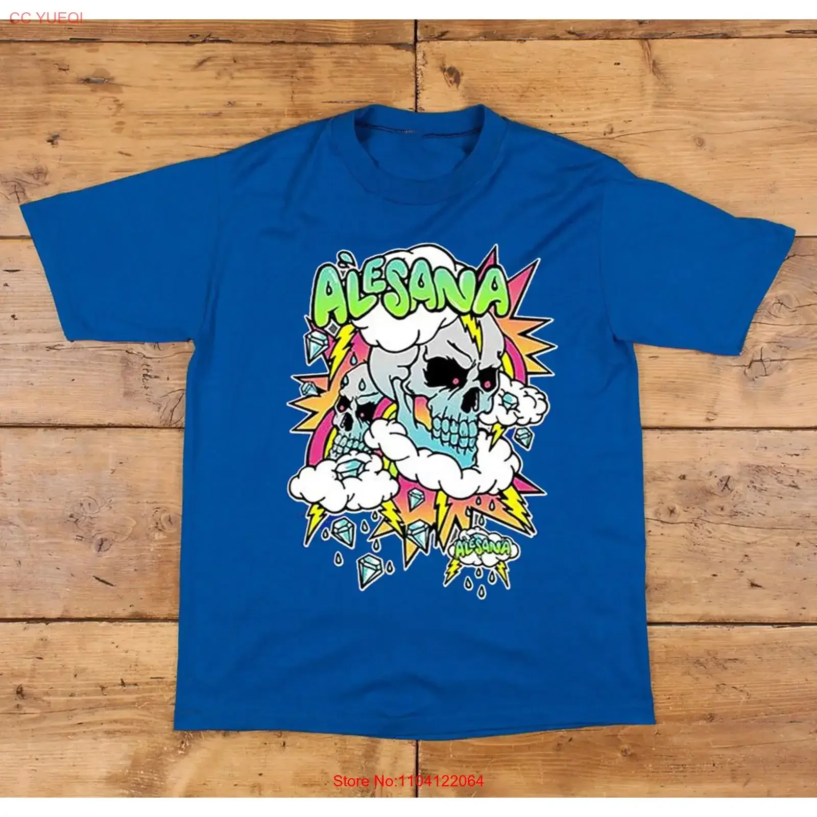 Nouveau T-shirt Alesana Band tendance bleu toutes tailles HH177 vintage délavé respirant décontracté extensible pour le quotidien
