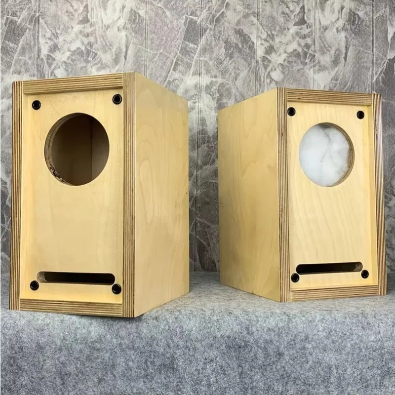 Y-020 HiFi Custom 4 Inch 5 Inch 6.5 Inch Solid Wood Birch Plywood Maze Bookshelf Speaker Empty Box