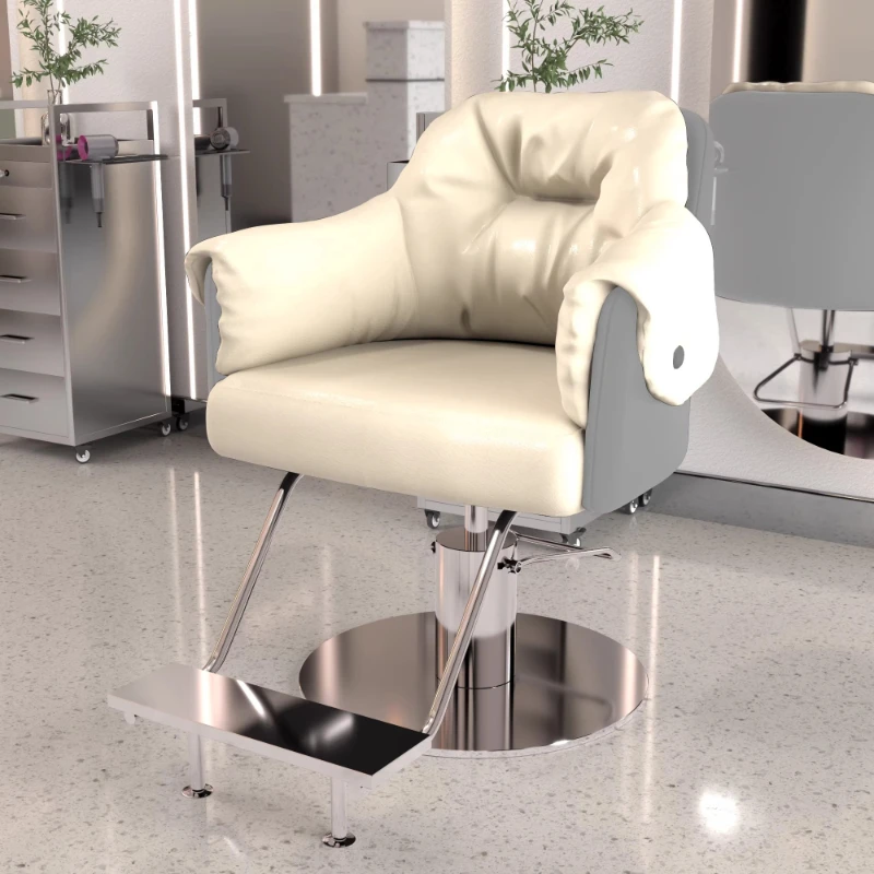 

Stainless Steel Barber Chairs Adjustable Rotating Barber Chairs Thickened Durable Commercial Furniture Sedia Da Barbiere ZY40LFY