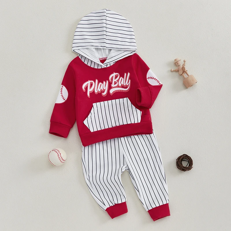 Baby Boy Clothes Infant Hoodie Set Long Sleeve Sweatshirts with Elastic Pants 2Pcs Toddler Fall Winter Outfit image 4