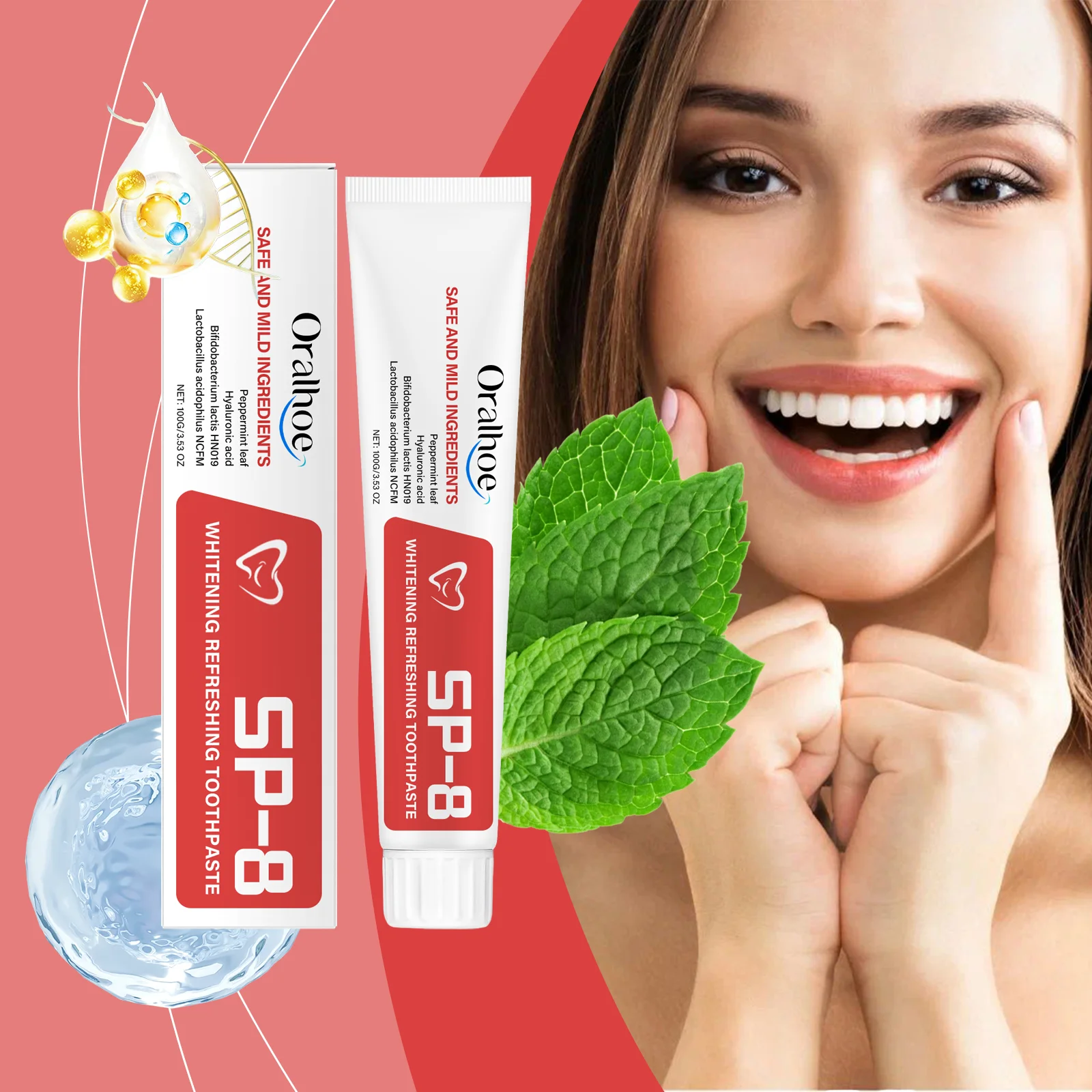 

Пробиотическая зубная паста, отбеливание желтых зубов, удаление пятен налета, предотвращение кариеса, восстановление запаха рта, эмаль, гигиена полости рта, чистка