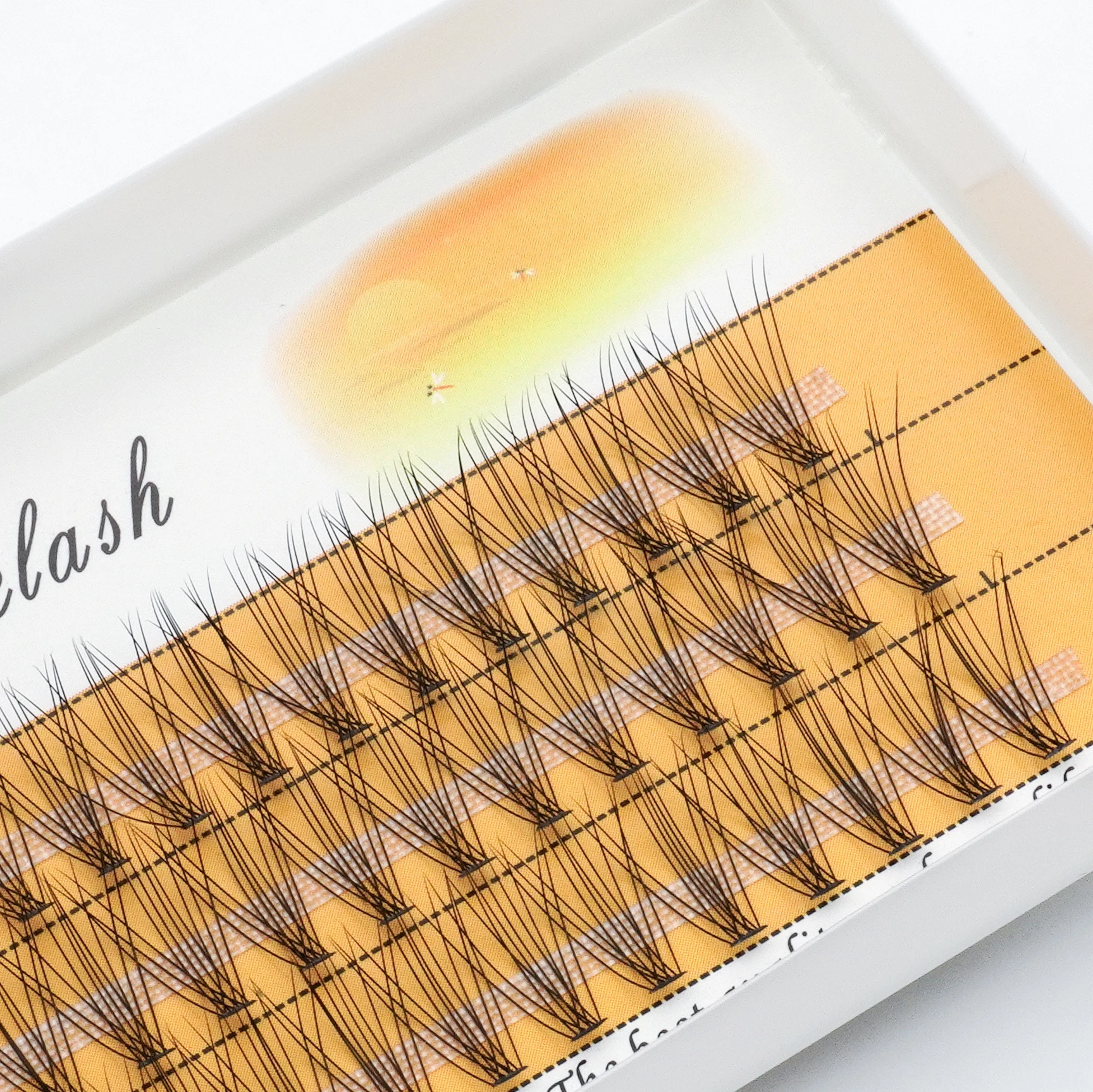 자연스럽게 컬링된 속눈썹 3D 여성용 메이크업 도구 10D 클러스터 인조 속눈썹 60개들이 한 박스