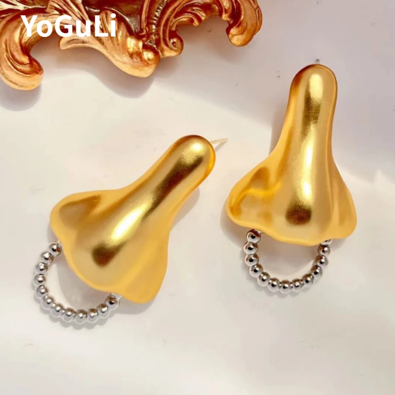 

Modern Jewelry European and American Design Metal Nose Earrings For Women Party Gifts Exaggerative Ear Accessories Hot Selling