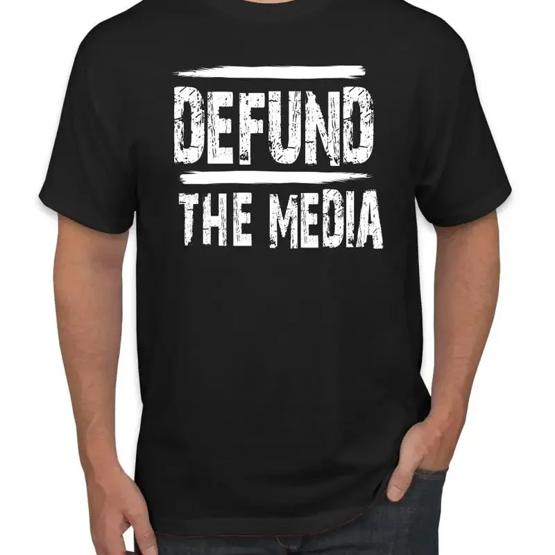 Defund the Media Fake News Men T Shirt