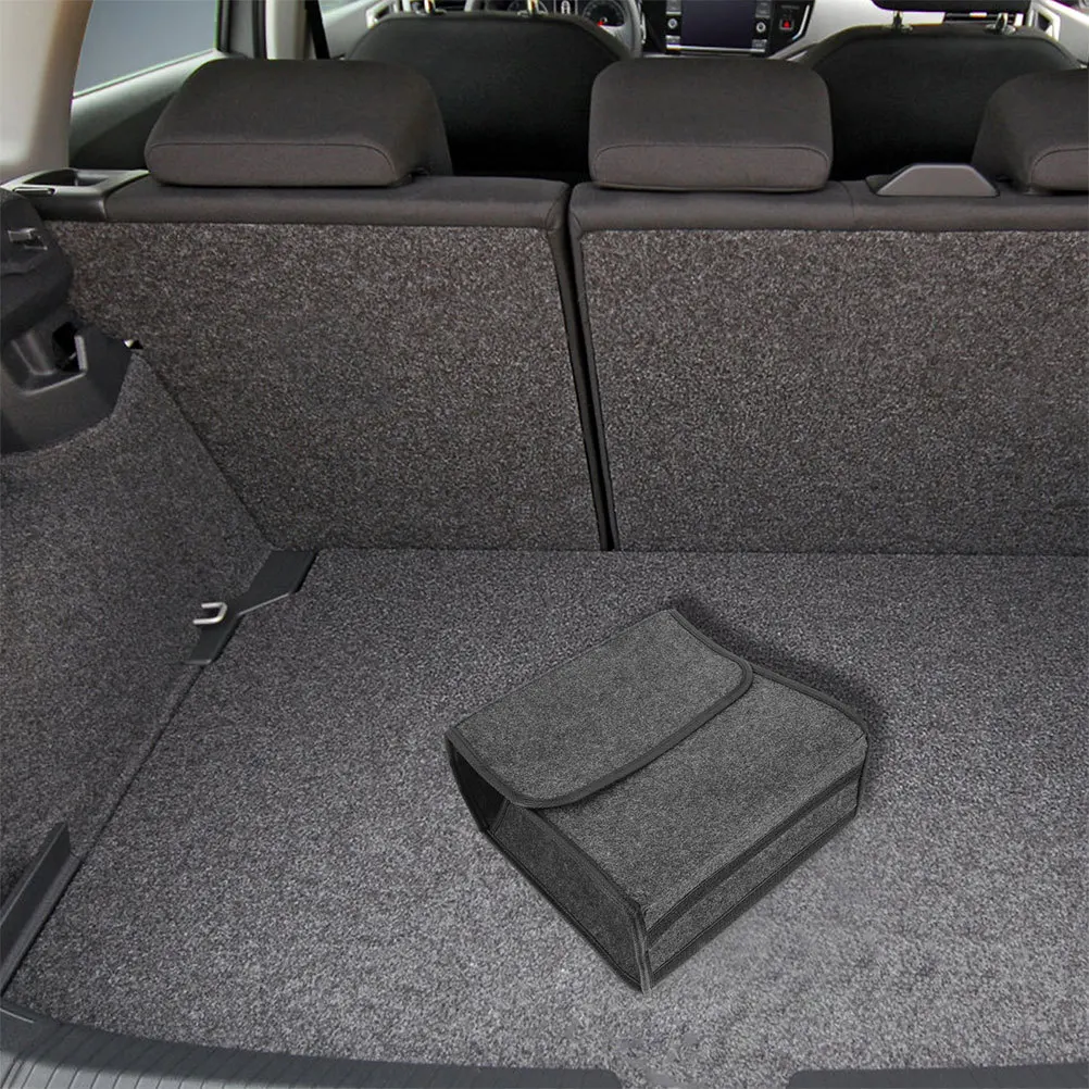 

2Pcs Automotive Trunk Organizer Bin Expandable Car Storage Box Secure Non-Slip Design Fits All Vehicle Interiors