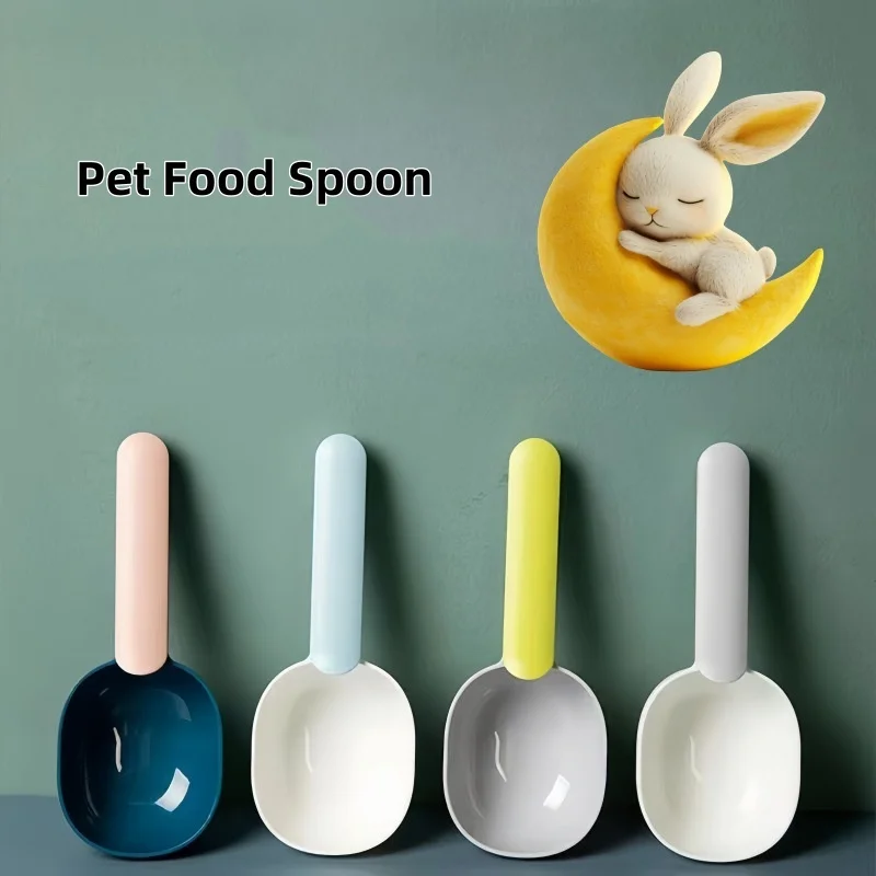 Multifunctional Pet Food Spoon Shovel with Sealed Bag Clip - Creative Measuring Cup Curved Design Easy to Clean for Dogs And Cat view 2