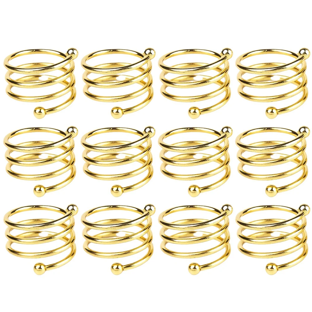 

12pcs Back Pattern Wedding Napkin Rings Table Decoration Hollow Out Home Gatherings Everyday Use Napkin Buckle Holder