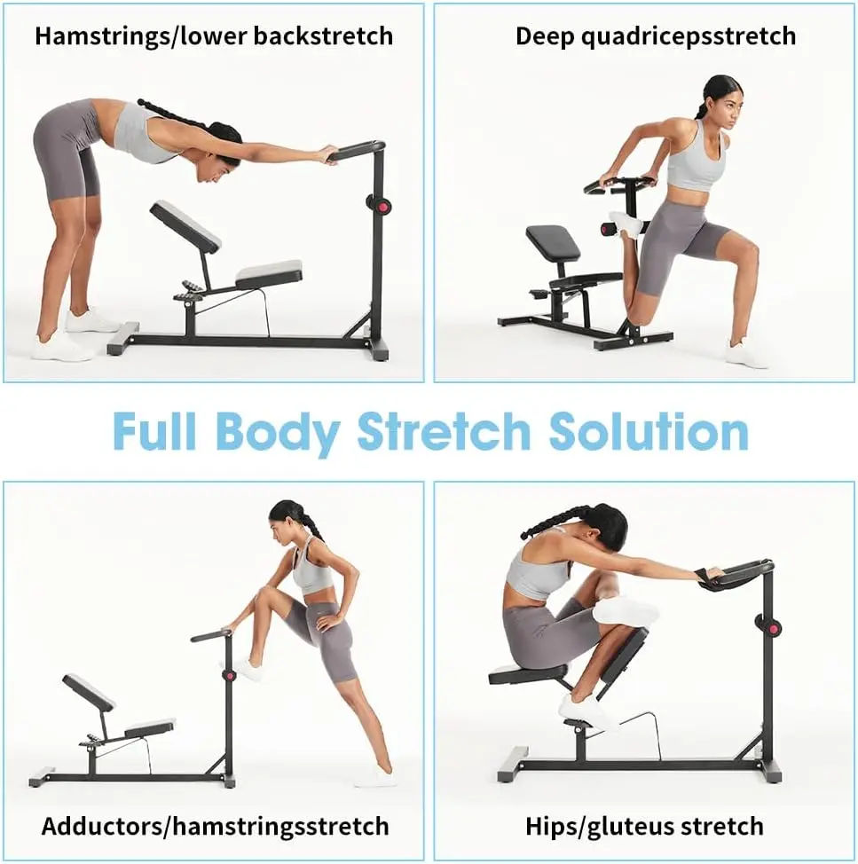 Home Gym Full Body Stretch Machine, PVC and Metal, Blue, Lumbar and Leg Stretch, Posture Correction