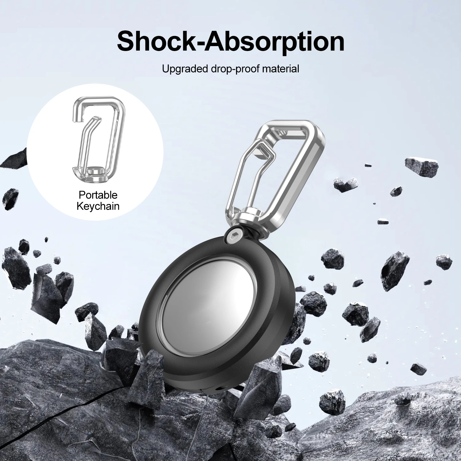 

Waterproof Anti-lost Keychain Holder TPU Case for Airtag2 Dog Cat Pet Collar Keys Tracker Protective Full Cover