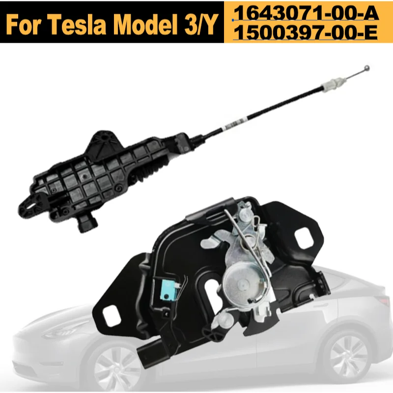 

1643071-00-A 1500397-00-E For Tesla Model 3/Y 2021-2023 Front Hood Lock Central Control Motor Car Actuator Release Cable Replace