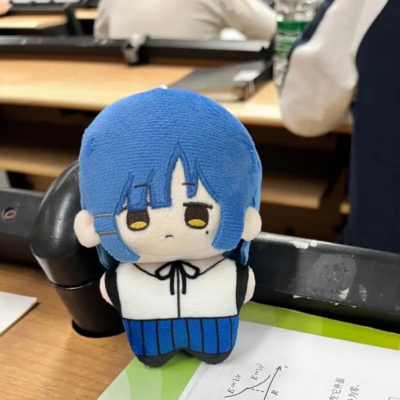 Bocchi The Rock Yamada Ryo Cartoon Version Blue Hair Pocket Plush Doll Transparent Backpack Decoration Friend's Holidays Gifts