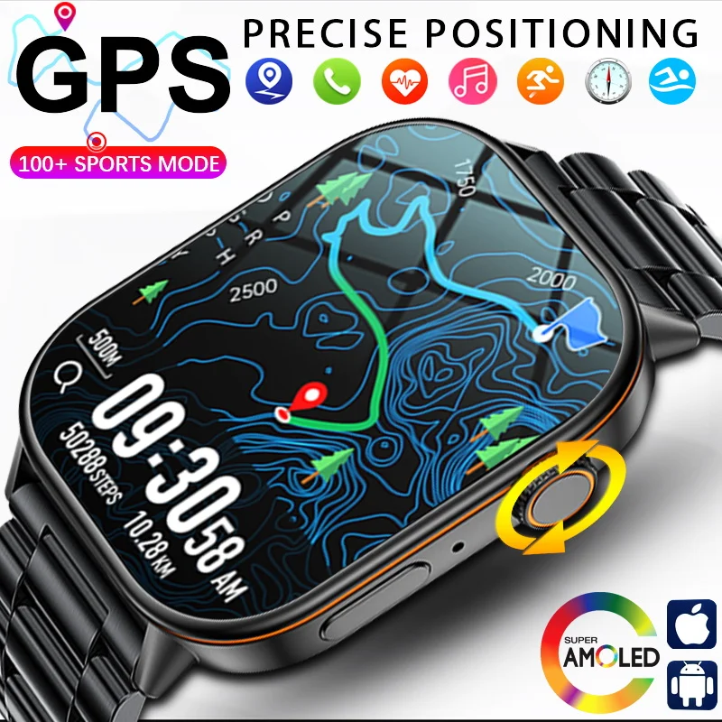 

2026NEW Military Dual-band GPS Smart Watch Men Compass 10ATM Waterproof Heart rate tracker Sports Bracelet Women for Android IOS