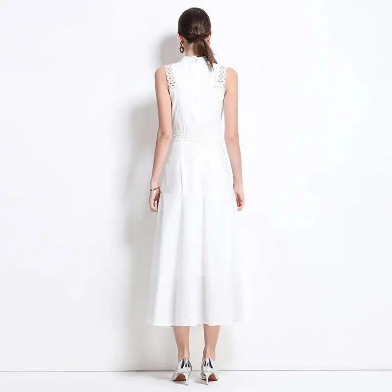 ジャマリオ-女性の花の刺繍メッシュチュールドレス、ホリデーフリル、プロムドレス、中空アウト、エレガント、ヴィンテージ、デザイナー、夏、新しい、2024