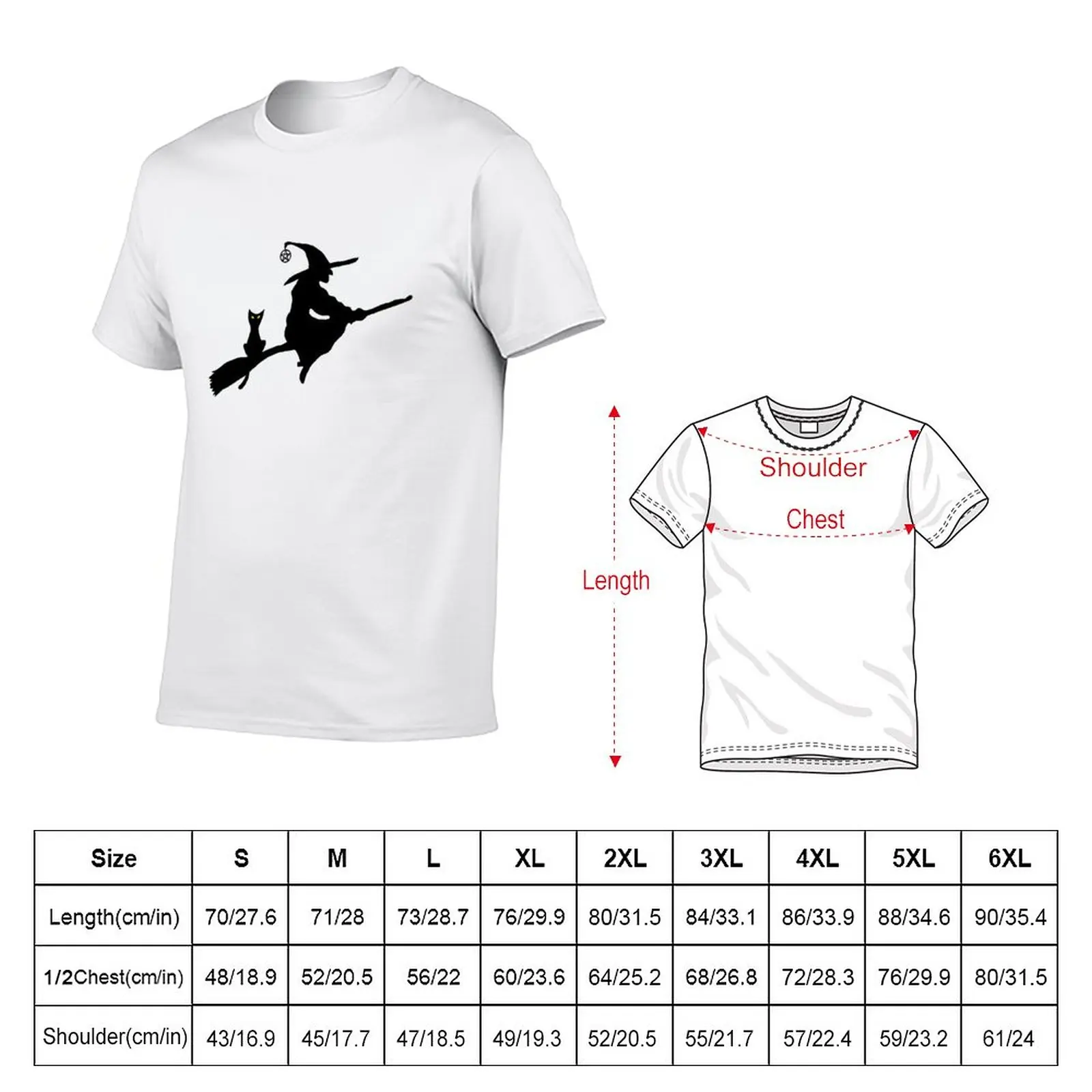 New Witch on a Broom silhouette T-Shirt sweat shirts quick drying t-shirt tshirts for men