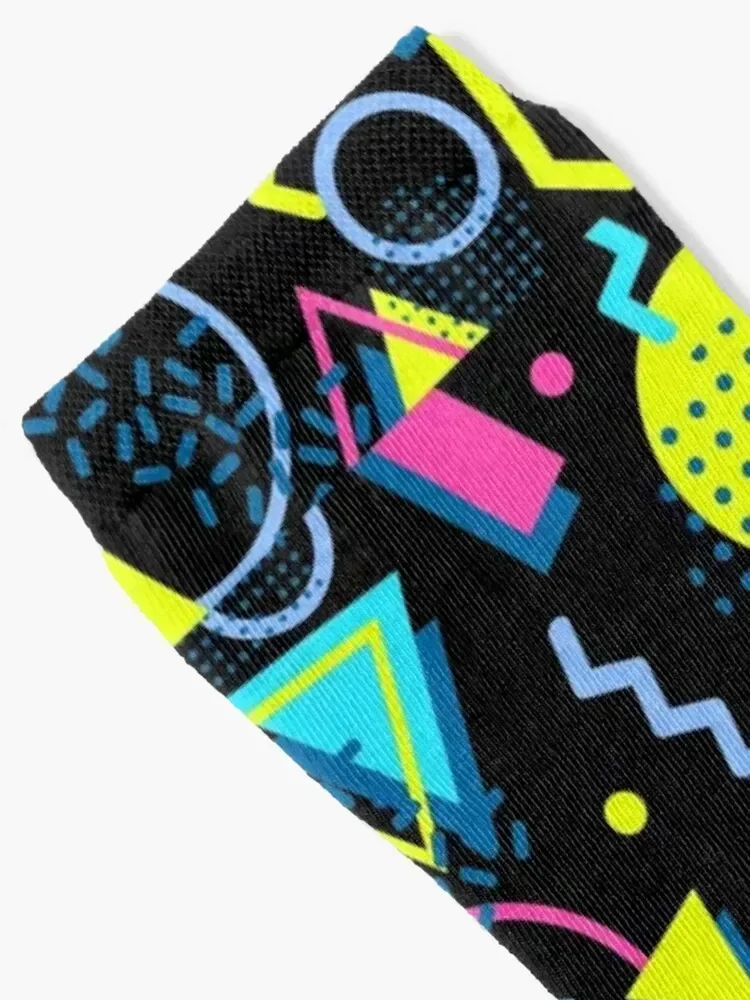 Retro Style 70s 80s 90s Memphis Style Abstract Socks golf compression Women's Socks Men's