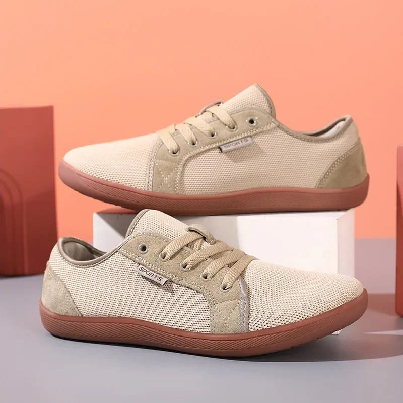 Zapatillas Deportivas Casuales para Hombre, con Punta Ancha, Suela Plana, Transpirables, de Malla, Sin Cordones, con Suela de Goma, para Primavera y Otoño