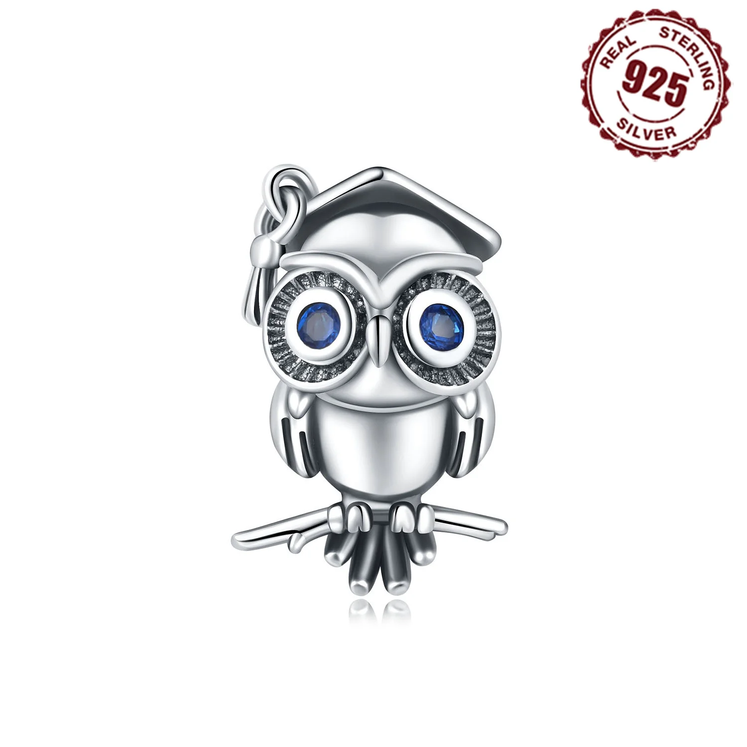 925 Sterling Silver The owl Beads Fit Bracelets Decoration DIY Birthday Party Fine Gifts Jewelry Bracelet Accessory