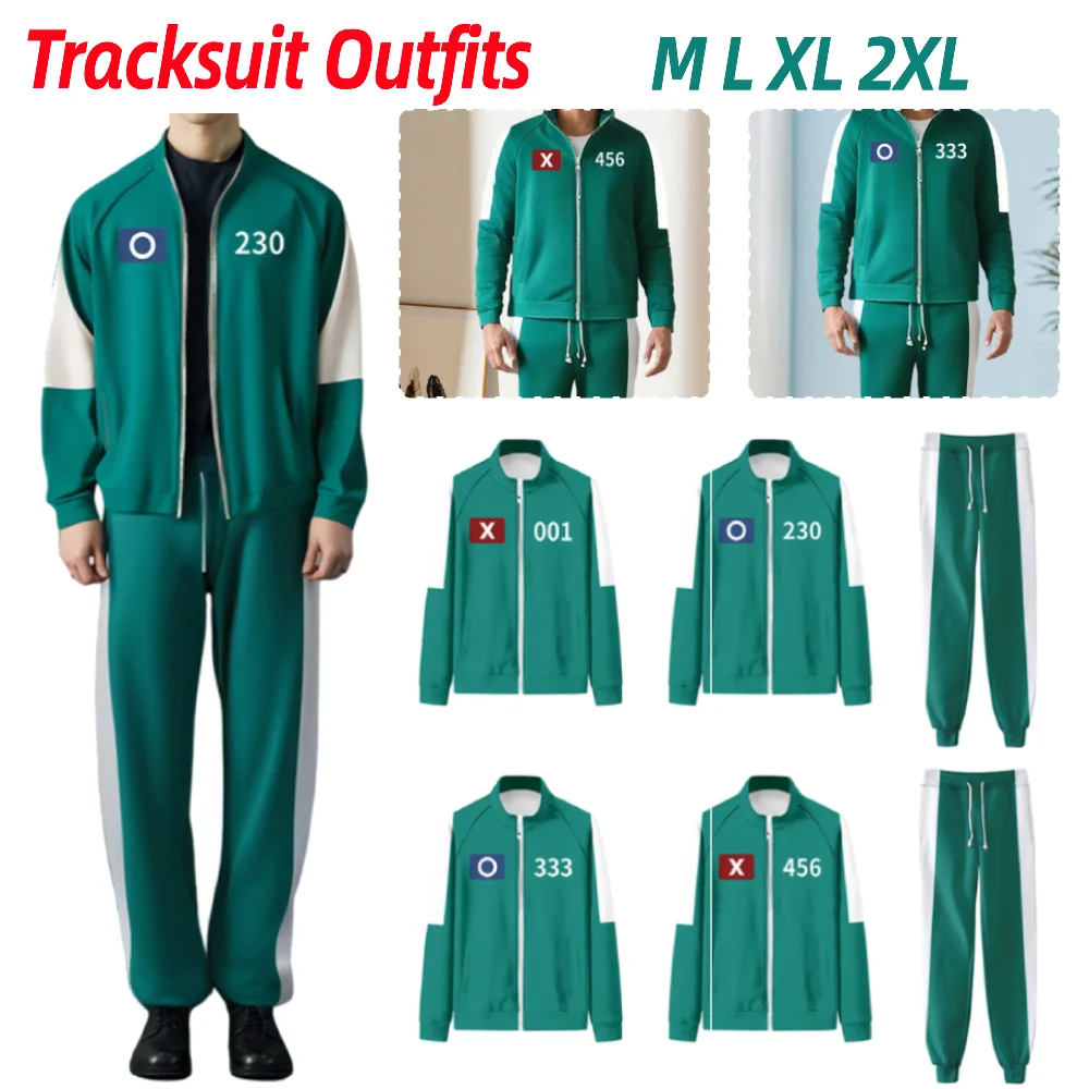 Game Cosplay Party Player Number 456 001 230 333 Uniform Role Play Tracksuit Outfits Jumpsuit Cosplay Costume Halloween Costume