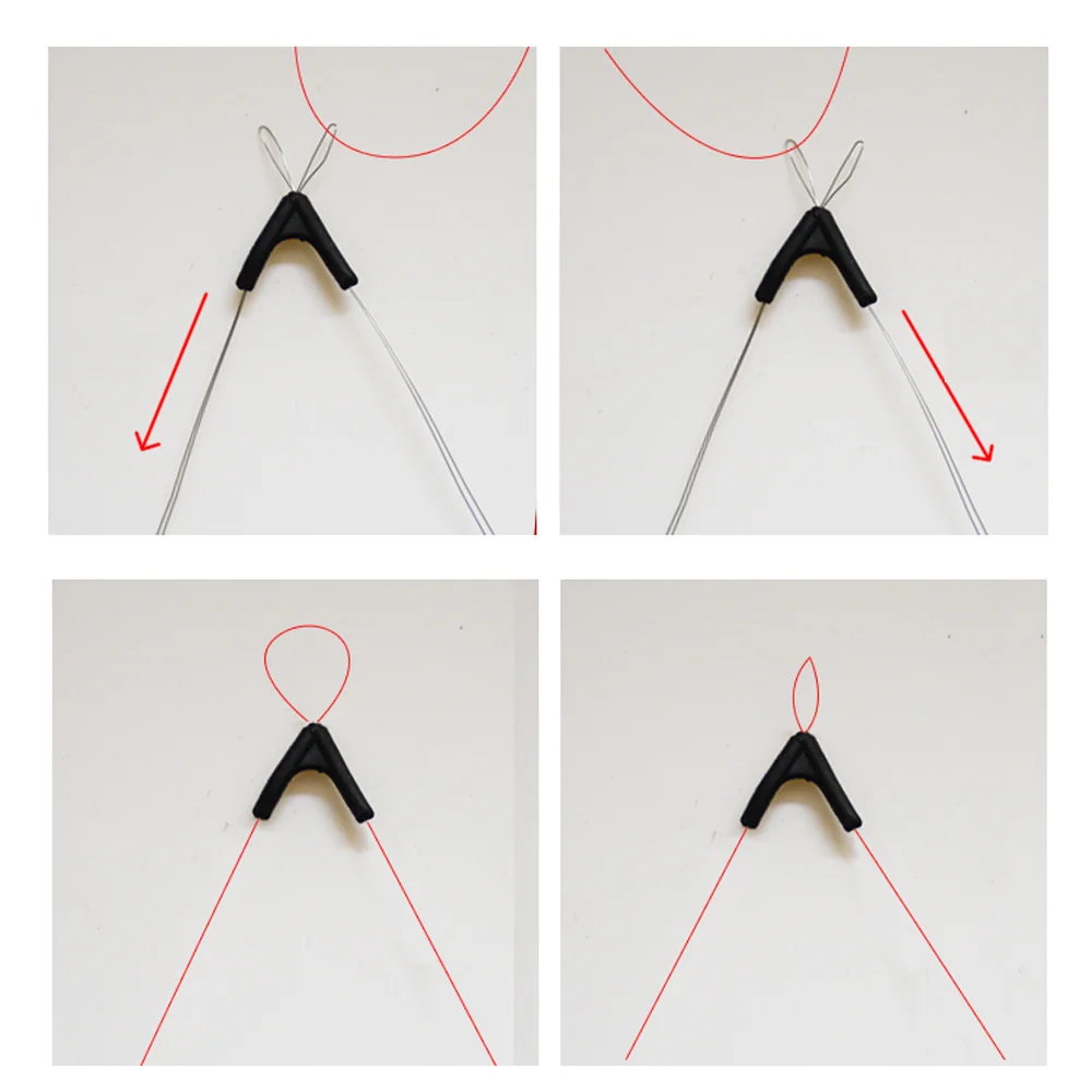 50pcs Double Hooks Contactor Device Line Space Bifurcation Eight Type Space Bean Line Swivel Tool Fishing Accessories