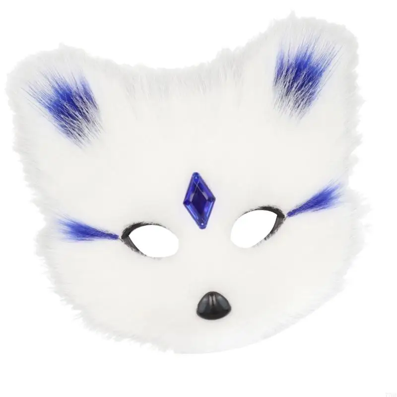 77HE FOXES CATS RIHINESTONS MANCH PLUSH PRASTIBLE HAND FACE COVER