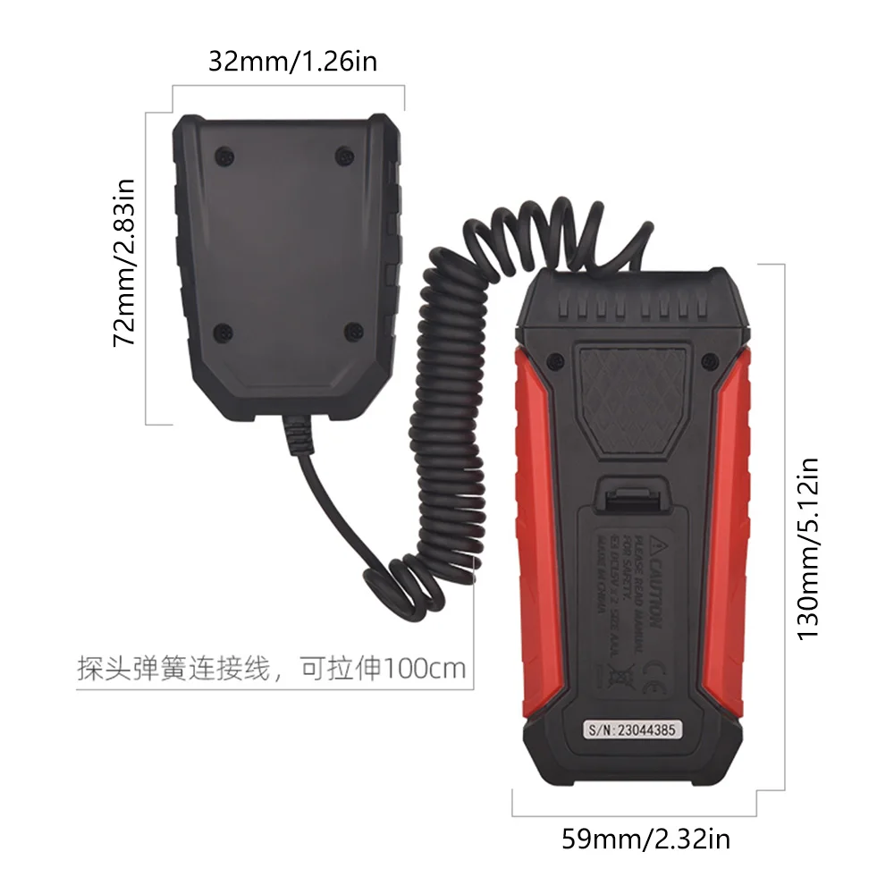 TA630 Digital Light Meter Illuminance Lux Meter Record LCD 0~200,000 Measurement Range Flexible Sensor Light Tester