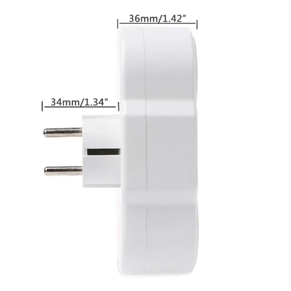 Triple Plug Protective Contact Multiple Plug Power Distribution Adapter EU to Russian Conversion Socket Plug