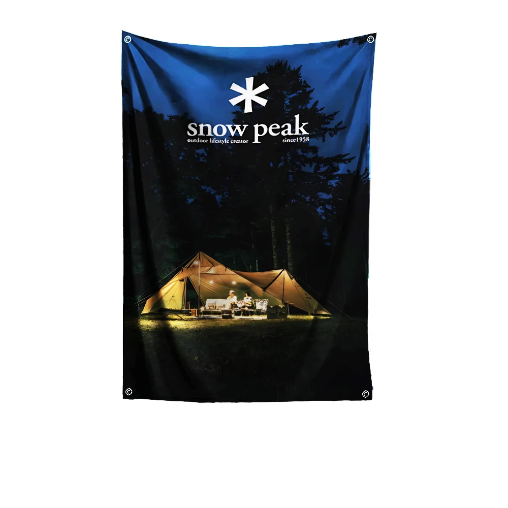 3x5 Ft Snows Peaks Flag Polyester Digital Printing Banner for Garage Wall Art Out Door Decoration With Brass Grommets
