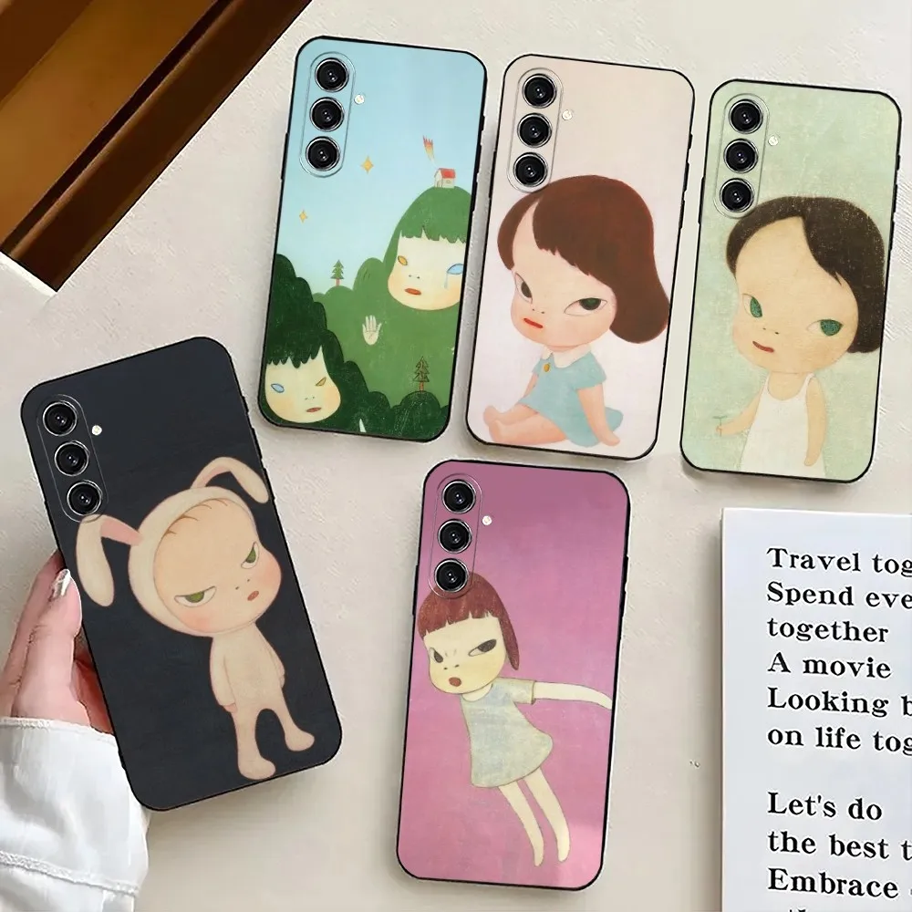 

Y-Yoshitomo-S Nara Phone Case For Samsung S24,21,22,23,30,Ultra,S20,Plus,Fe,Lite,Note,10,9,5G Black Soft Cover