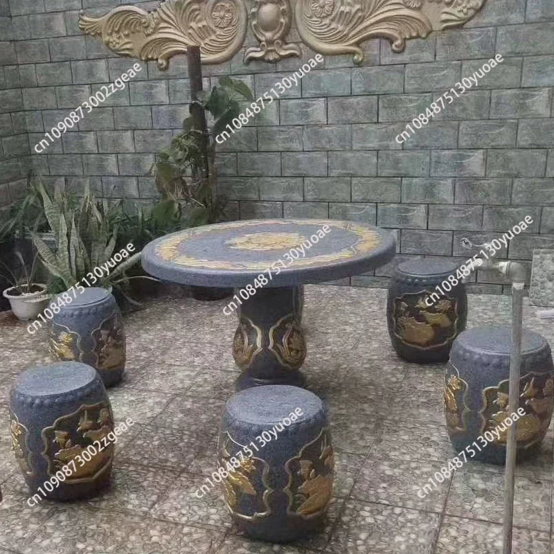 Plastic Concrete Table Mold Antique Stone Bench Mould for Garden Patio Yard