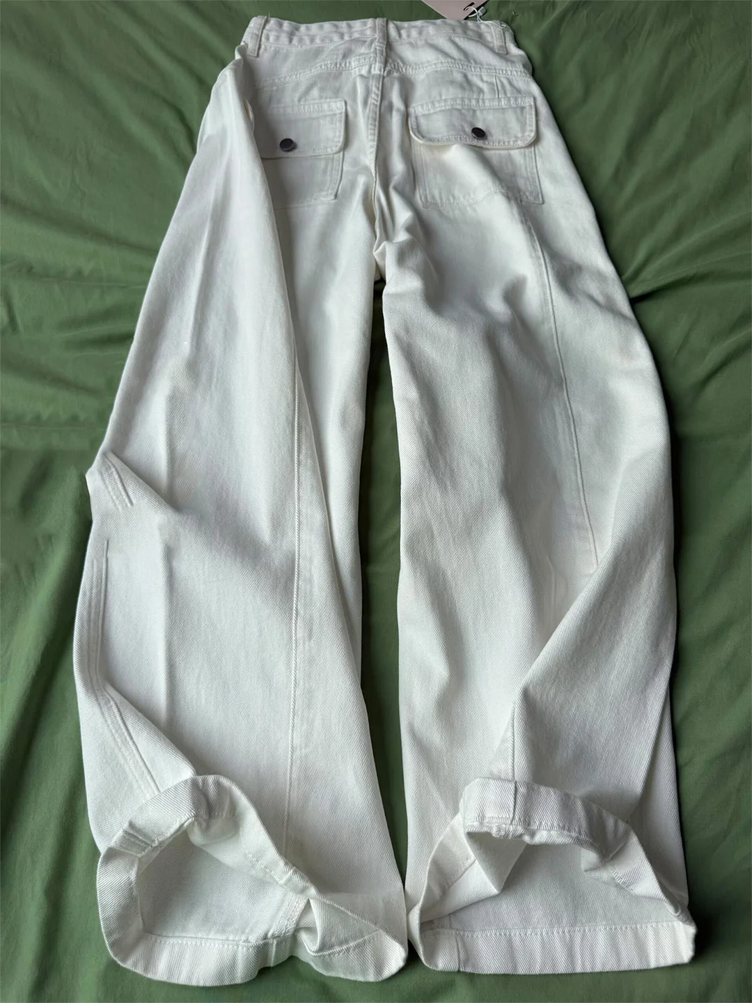 

Summer 2026 Women's Loose Wide Leg White Jeans High Waist Vintage Style Faded Denim Comfortable Slimming Effect Casual Wear