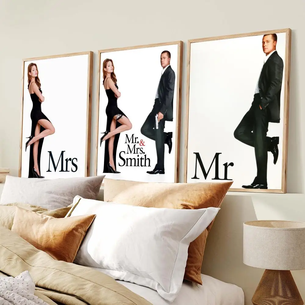 M-Mr.&Mrs.Smith Poster PP Wall Decor Posters Celebrity Movie Art Prints Bedroom Office Gift